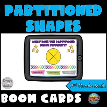 Preview of Partitioning Shapes BOOM Cards | BOOM Distance Learning