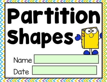 Preview of Partitioning Shapes Fraction Practice
