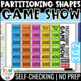 Partitioning Shapes Game Show for 3rd Grade Math Review 3.G.2