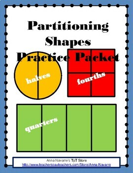 Preview of Partitioning Shapes Practice Packet