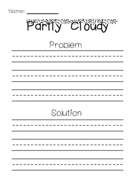 Preview of Partly Cloudy Activity Worksheets