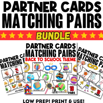 Preview of Partner Cards, Collaboration Cards, Matching Pairs