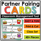 Partner Cards For Pairing Students | Classroom Management Tool