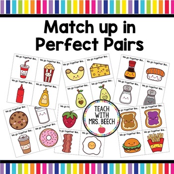 Matching Pairs Game For Kids. Find The Right Pair For Each Cup And