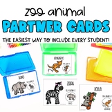 Zoo Animals Partner Pairing Cards | Classroom Management