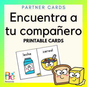 Preview of Partner Cards in Spanish | Partner Reading | Turn & Talk Pairs | Partner Pairing