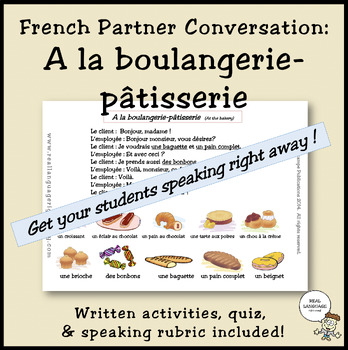 French Partner Conversation A La Boulangerie Patisserie Tpt