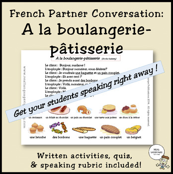 Preview of French Partner Conversation : A la boulangerie-patisserie