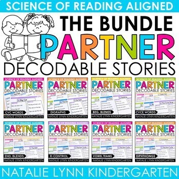 Preview of Partner Decodable Readers Science of Reading SOR Buddy Decodables Bundle