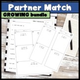 Partner Match Activity GROWING Bundle [Algebra]