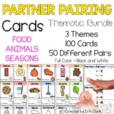 Partner Pairing Cards BUNDLE | FOOD, ANIMAL, SEASON Themed