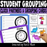 Student Grouping Partner Pairing Cards | Clock Partners