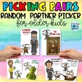 Partner Pairing Cards - Random Partner Picker for Older Students