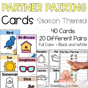 Preview of Partner Pairing Cards | SEASON Themed Partner Cards | Partner Work