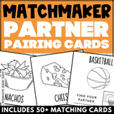 Partner Pairing Cards for Groups - Icebreaker Game - 50 Pa