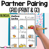 Partner Pairing Grid | Cooperative Learning | Bilingual