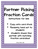 Partner Picking Fraction Cards