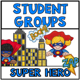 Pick a Partner Cards Student Grouping Super Hero