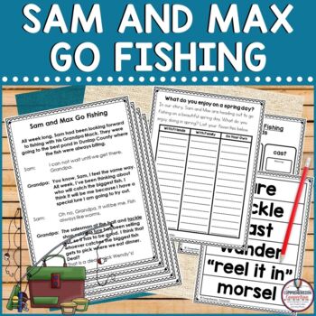 Preview of Gone Fishing Partner Play, Grandparent's Day Partner Play, Fluency Activity