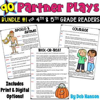 Preview of Fluency Practice: Partner Plays Bundle for 4th and 5th Grade Readers  SET 1