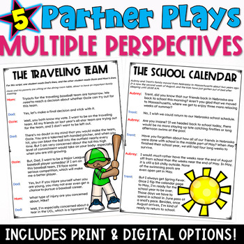 Preview of Partner Plays with Worksheets: Identify Multiple Perspectives | Point of View