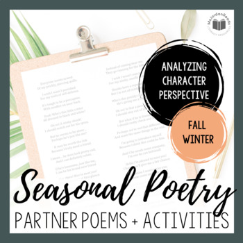 Preview of Partner Poems + Activities | Seasonal Poetry Bundle | FALL + WINTER