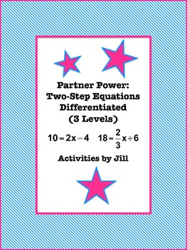 Preview of Partner Power: Two Step Equations Differentiated (Distance Learning)