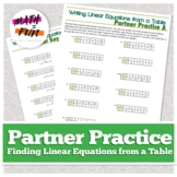 Partner Practice: Writing Linear Equations from a Table