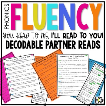 Preview of Decodable Partner Reading Fluency Passages | You Read to Me, I'll Read to You