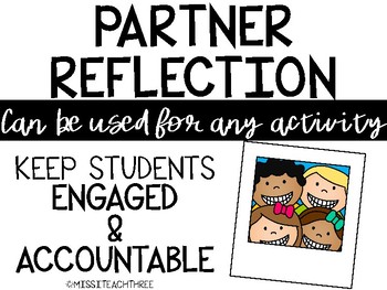 Preview of Partner Reflection (Rubric Based)