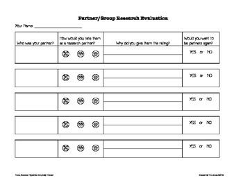 Student peer evaluation forms