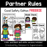 Partner Rules FREEBIE | COVID 19 Classroom Safety Posters