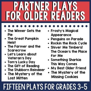 Preview of Partner Plays Bundle for Upper Elementary, Fluency Activities, Close Reading
