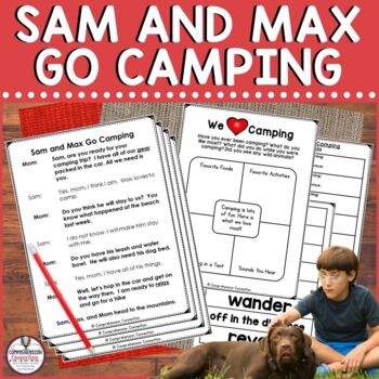 Preview of Camping Themed Partner Play for Primary, Camping Themed Fluency Activity