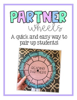 Partner Wheel by Grade 3 with Miss P TPT