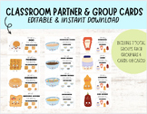 Partner and Group Work Cards, Partner Cards, Grouping Card
