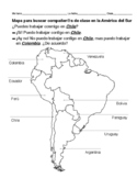Partner chart - map of South America, Spanish-speaking countries
