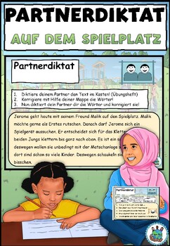 Preview of Partner dictation "Auf dem Spielplatz" | Deutsch | German