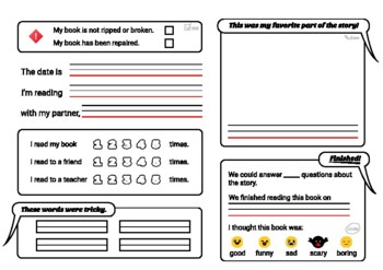 Preview of Partnered Book Reading Report Sheet