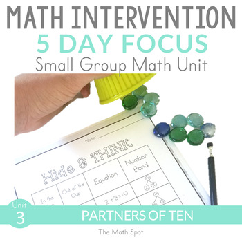Preview of Partners of Ten | 1st Grade Small Group Math Intervention Unit