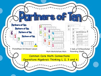 Preview of Distance Learning: Partners of Ten Combo Pack {Common Core Connection}