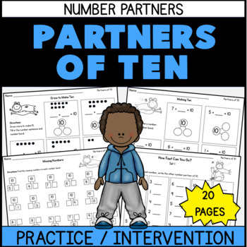 Preview of Partners of Ten Worksheets for Practice or Intervention