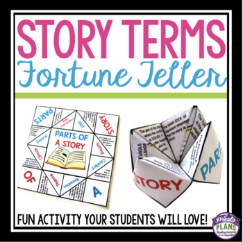 Preview of Story Elements Paper Fortune Teller Activity - Literary Devices Game