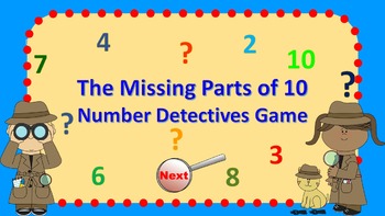 Preview of Parts of 6 - 10 Number Detectives Game Bundle