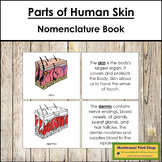Parts of Human Skin Book (red highlights) - Montessori Nom