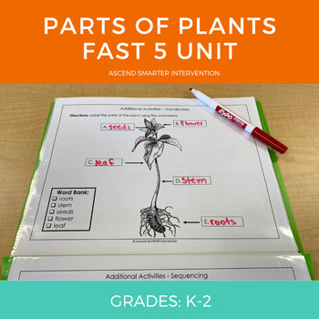 Preview of Parts of Plants Fast 5 Unit (K - 2nd)