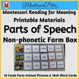 Parts of Speech - 2 with Montessori Non-phonetic Farm Box 