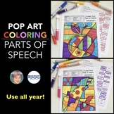 PARTS OF SPEECH Coloring ALL YEAR | incl. Designs for Spring!