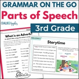 Parts of Speech 3rd Grade Grammar Worksheets, Centers, & D
