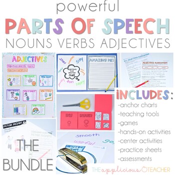 Preview of Parts of Speech Activities: Nouns, Verbs, and Adjectives Bundle